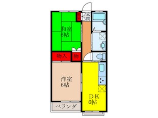 ＦＫハイツ桃園の物件間取画像